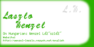 laszlo wenzel business card
